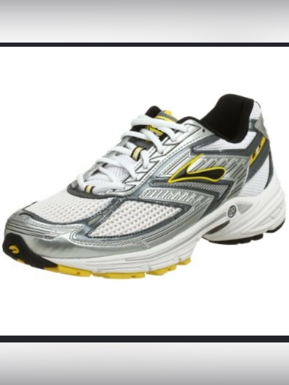 Brooks Adrenaline GTS 8 Universal Platform Inserts Gray Yellow Athletic Sneakers